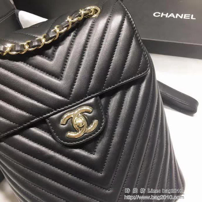 香奈兒CHANEL 原版複刻91122 V線背包Backpack 時尚雙肩包 DSC1328